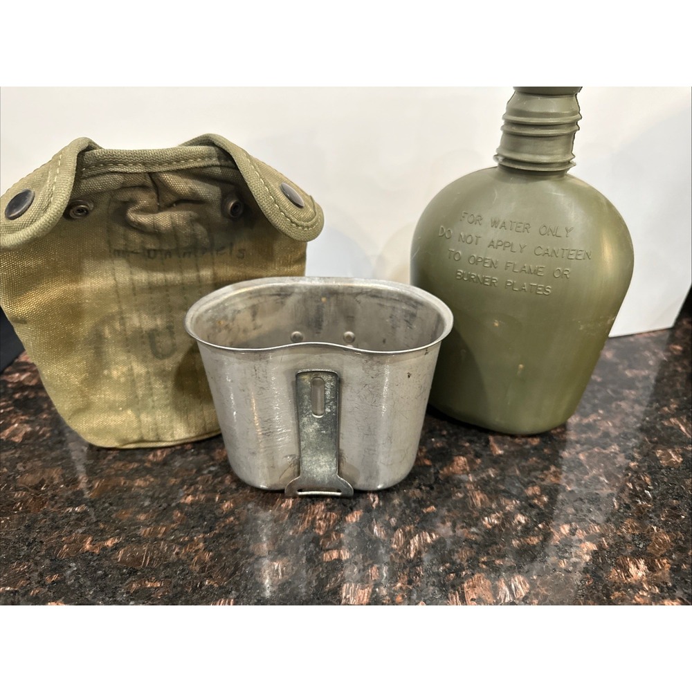 Vietnam US Military M-56 Canteen Cover 1956 Dated Canteen and Cup No Cap